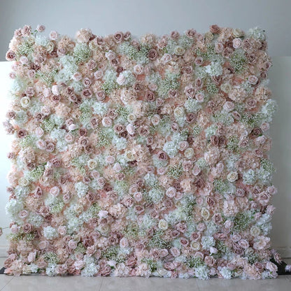 lusailstore - handmade roll-up fabric flower wall