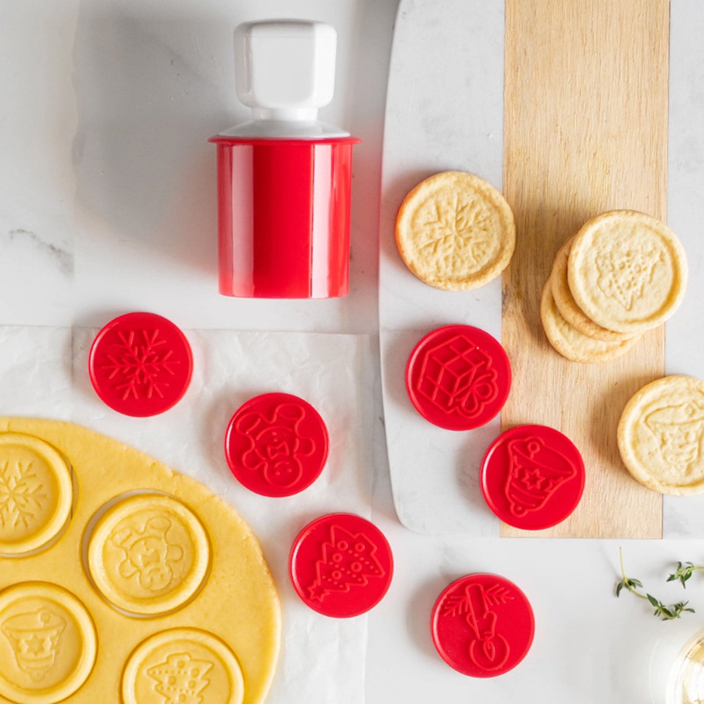 lusailstore - Christmas cookie stamp mold plunger