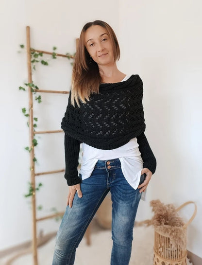 lusailstore - Knitted Wrap Shrugs For Women