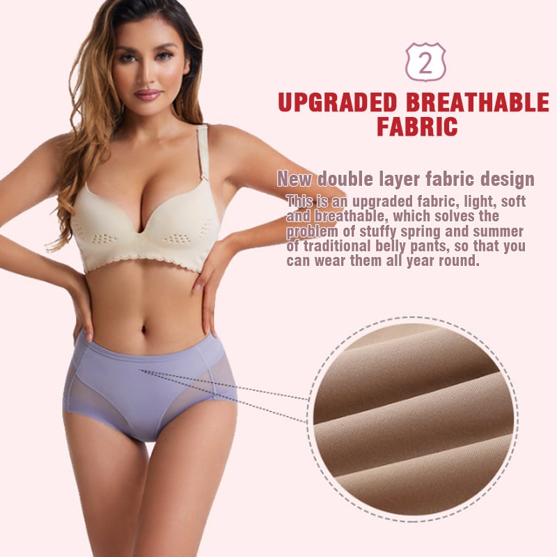 lusailstore - High Waist Ice Silk Seamless Body Shaping Panties