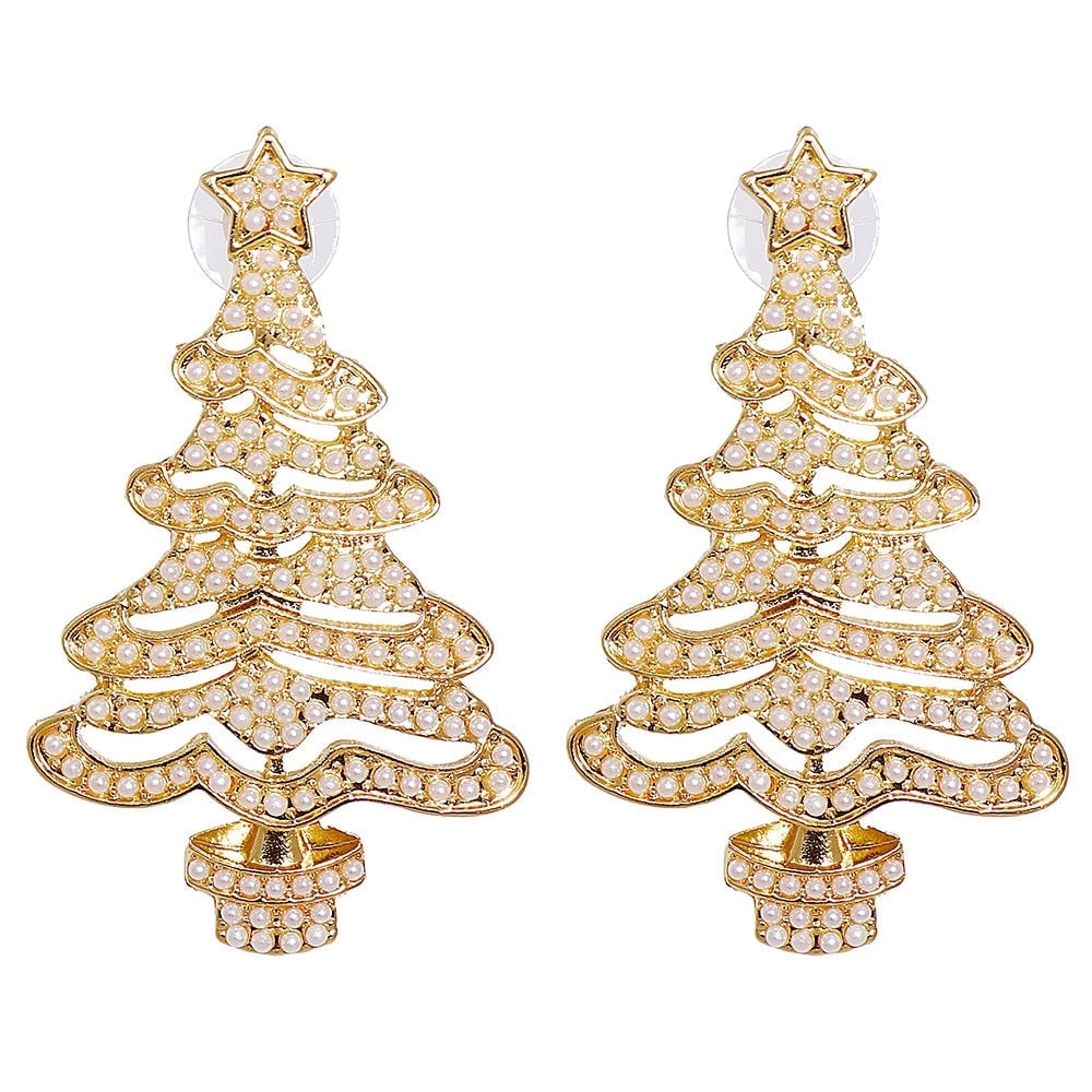 lusailstore - Shiny Christmas Tree Earrings