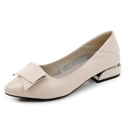 lusailstore - leather pointed toe flats womens