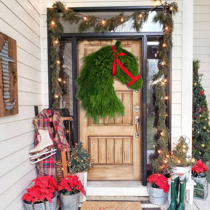 lusailstore - horse head christmas door wreath