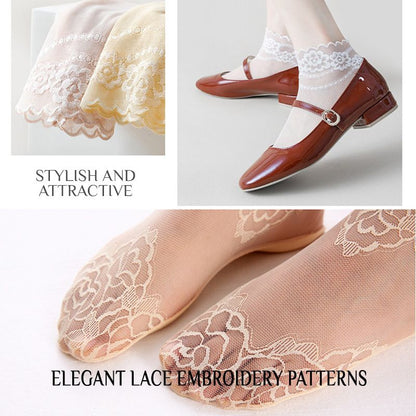 lusailstore- Summer Anti-slip Breathable Lace Socks