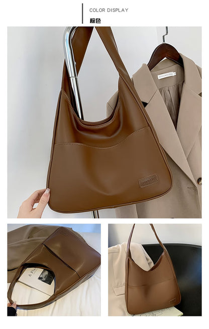 lusailstore - Simple PU leather tote bag