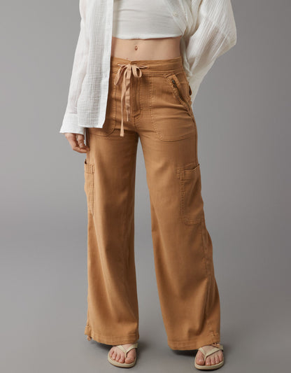 lusailstore - Linen-blend wide-leg overalls