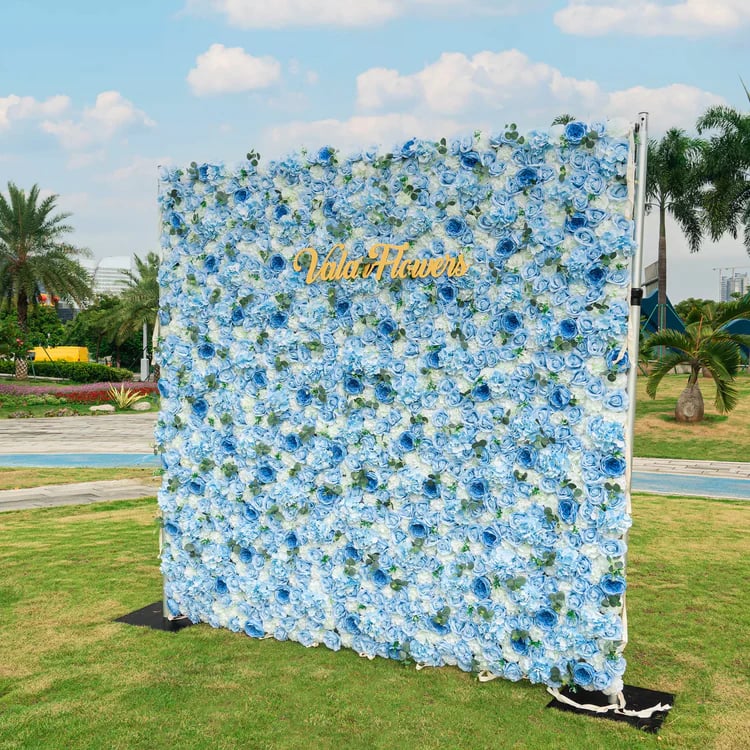 lusailstore - handmade roll-up fabric flower wall