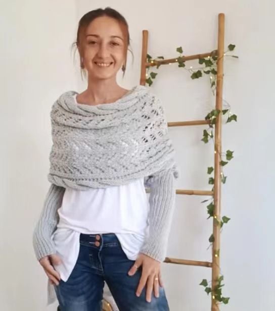 lusailstore - Knitted Wrap Shrugs For Women