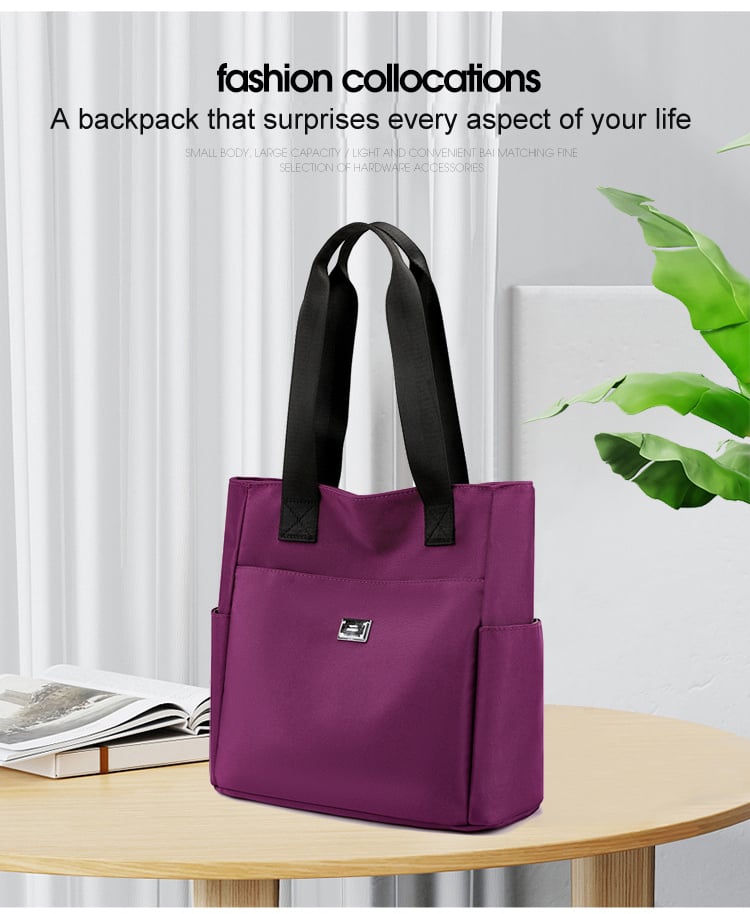 lusailstore - Large Capacity Waterproof Multi Pocket Nylon Shoulder Bag