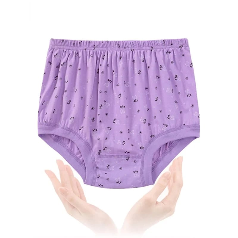 lusailstore -Plus size high-waisted women's pure cotton underwear