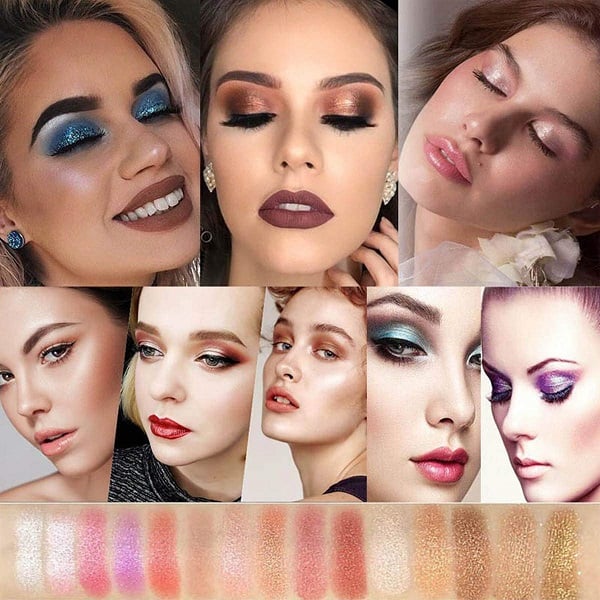 lusailstore - 10 Colors Sparkle Shimmer Eyeshadow Palette