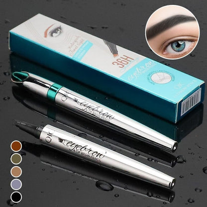 lusailstore - 3D Waterproof 4 Fork Tip Eyebrow Pencil