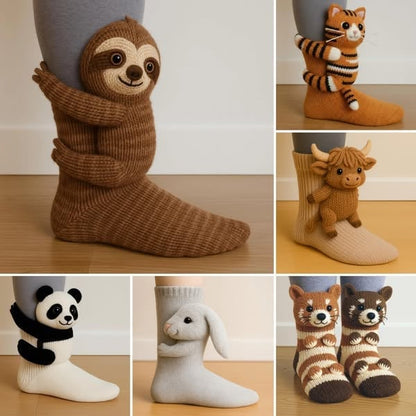 lusailstore - 3D Funny Animal Hug Socks