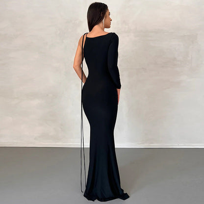 lusailstore - Women's Sexy Backless Maxi Dress Slim Dress