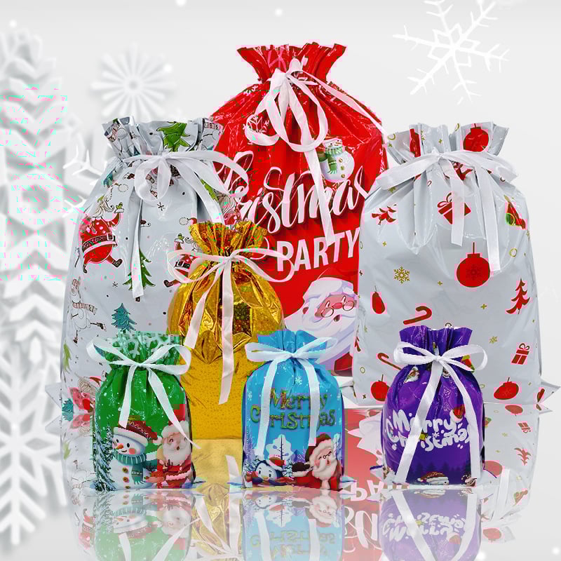 lusailstore - merry pouch christmas drawstring gift bags