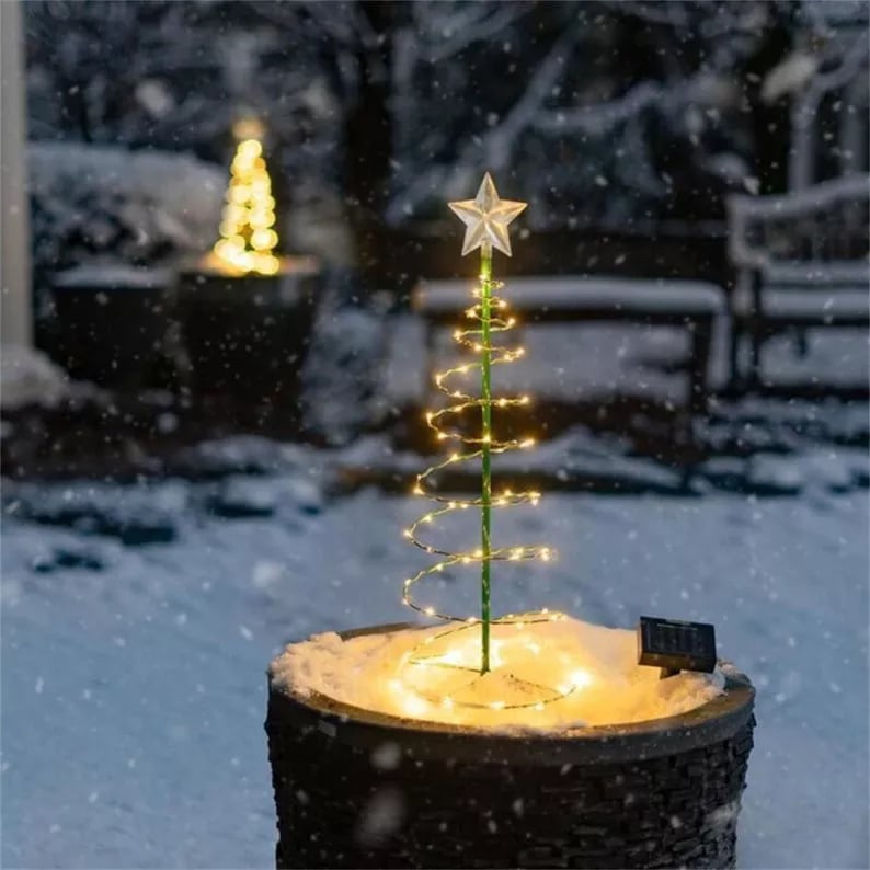 lusailstore - Solar LED Metal Christmas Tree