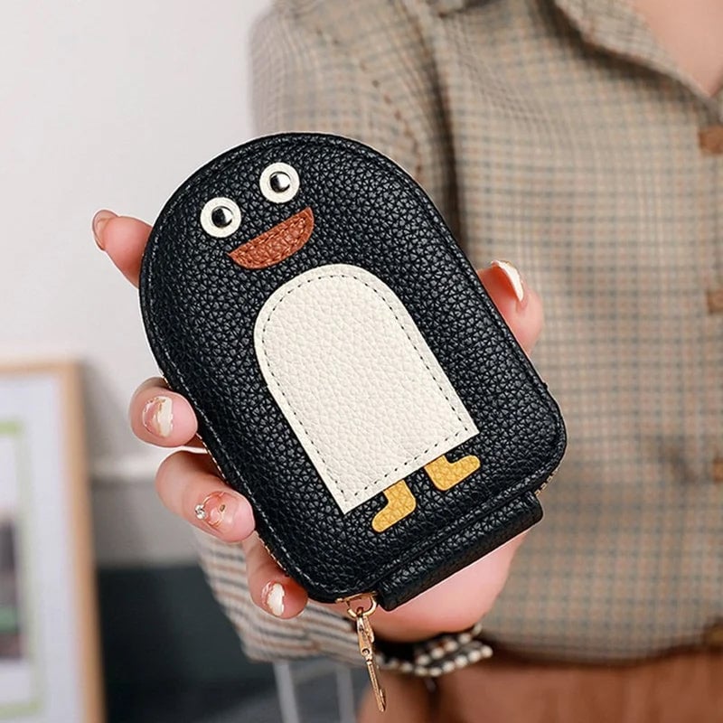 lusailstore - Cute Penguins PU Credit Card Coin Wallet