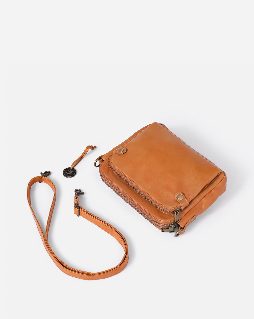 lusailstore - Three-Layer Leather Crossbody Shoulder