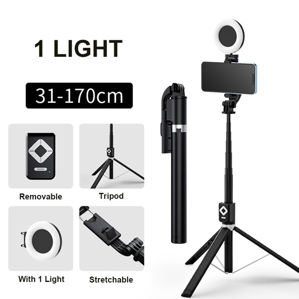 lusailstore- New 6 in 1 Bluetooth Selfie Stick