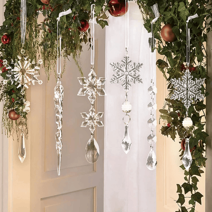 lusailstore - Crystal Christmas snowflake ornaments