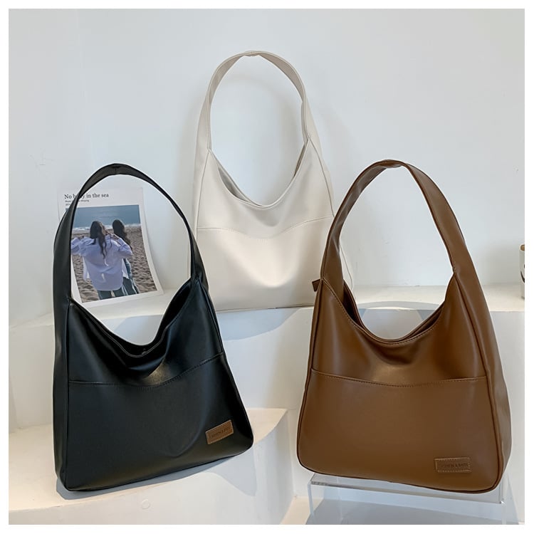 lusailstore - Simple PU leather tote bag