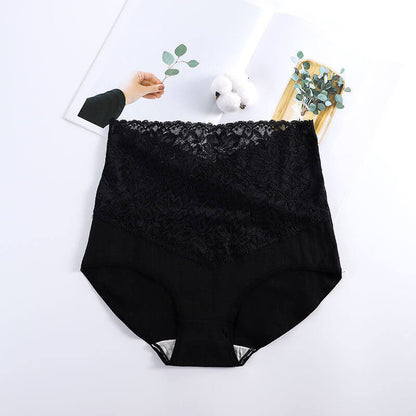 lusailstore- Ladies high waist cotton lace panties