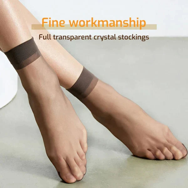 lusailstore - Invisible Slip-resistant Crystal Silk Socks