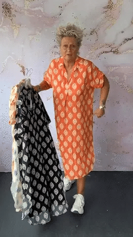 lusailstore - Loose lapel printed shirt dress
