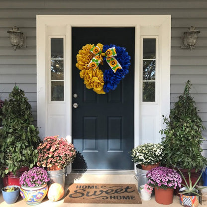 lusailstore - ukrainian flag sunflower front door wreaths