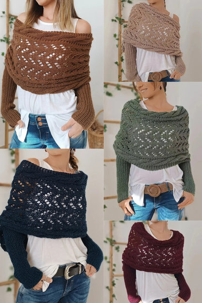 lusailstore - Knitted Wrap Shrugs For Women