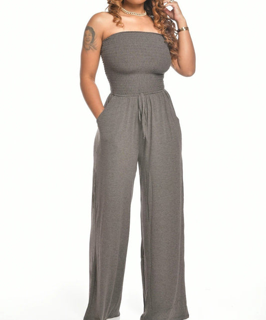 lusailstore-Newest Strapless Waist Jumpsuit