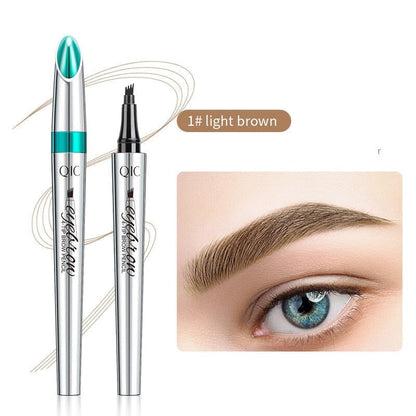 lusailstore - 3D Waterproof 4 Fork Tip Eyebrow Pencil