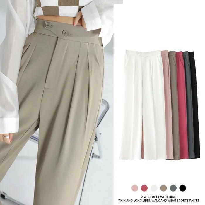 lusailstore - Woman's Casual Full-Length Loose Pants