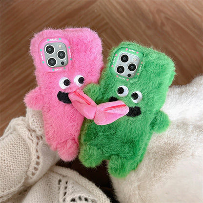 lusailstore - Funny tongue sticking out plush phone case