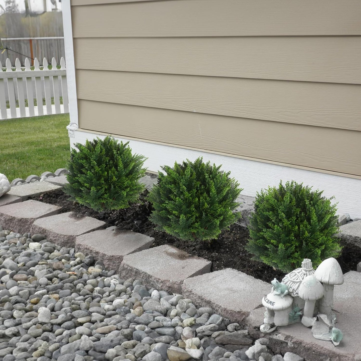 lusailstore - Artificial cedar topiary tree with ground stakes