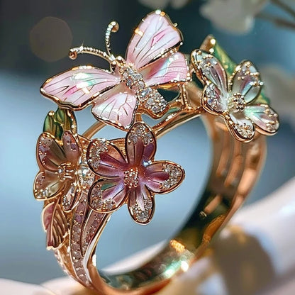 lusailstore-Butterfly Flower Ring