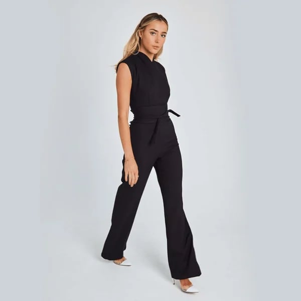 lusailstore - Women's Sleeveless Wide-Leg Jumpsuit