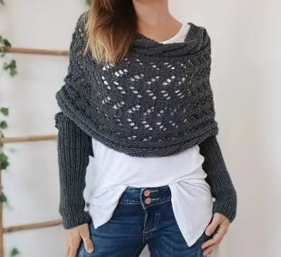 lusailstore - Knitted Wrap Shrugs For Women