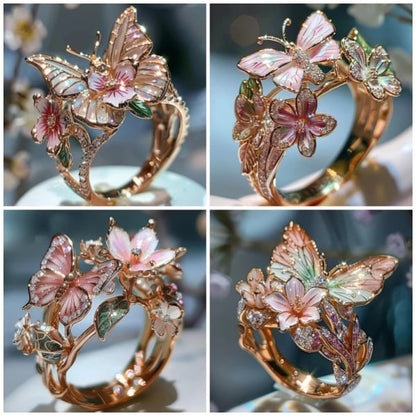 lusailstore-Butterfly Flower Ring