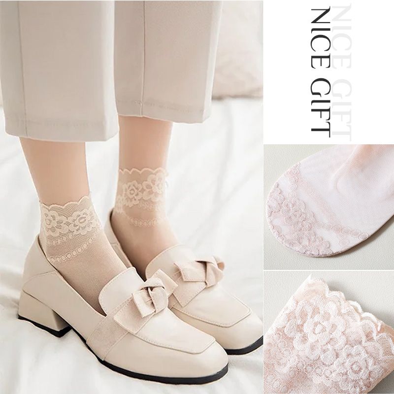 lusailstore- Summer Anti-slip Breathable Lace Socks