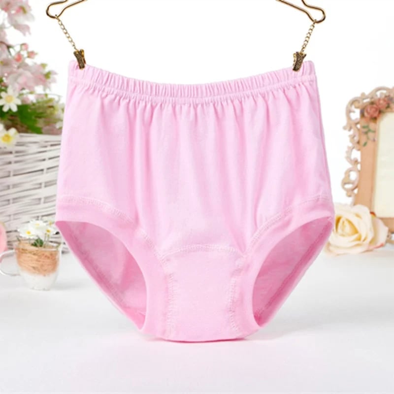 lusailstore -Plus size high-waisted women's pure cotton underwear
