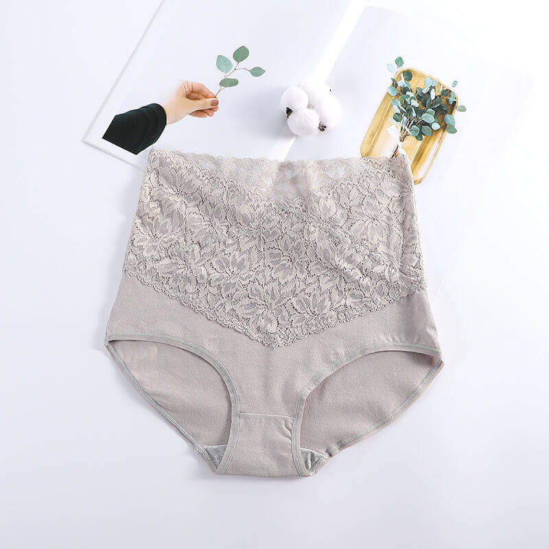 lusailstore- Ladies high waist cotton lace panties