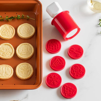 lusailstore - Christmas cookie stamp mold plunger