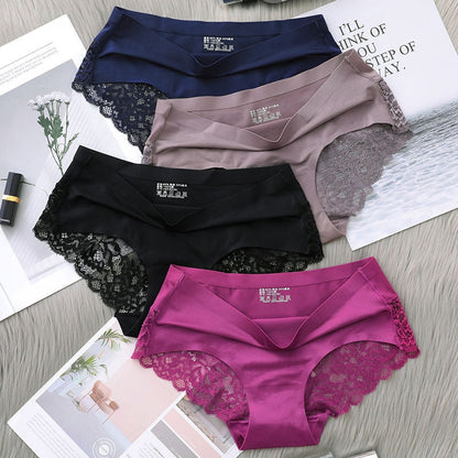 lusailstore - Seamless lace sexy breathable hip lift slim waist panties