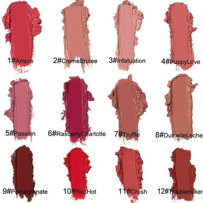 lusailstore - Creamy Lipsticks in 12 Waterproof Shades