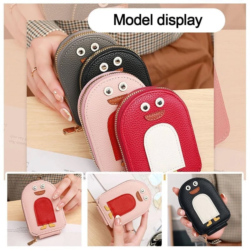 lusailstore - Cute Penguins PU Credit Card Coin Wallet