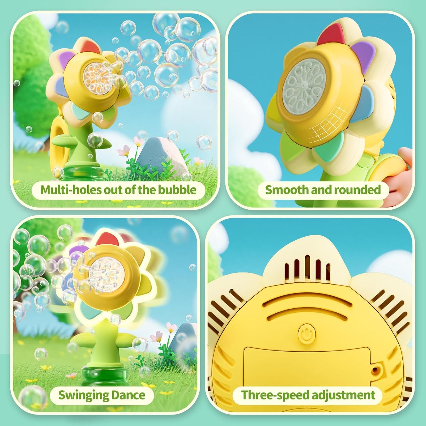 lusailstore - seven color flower bubble machine