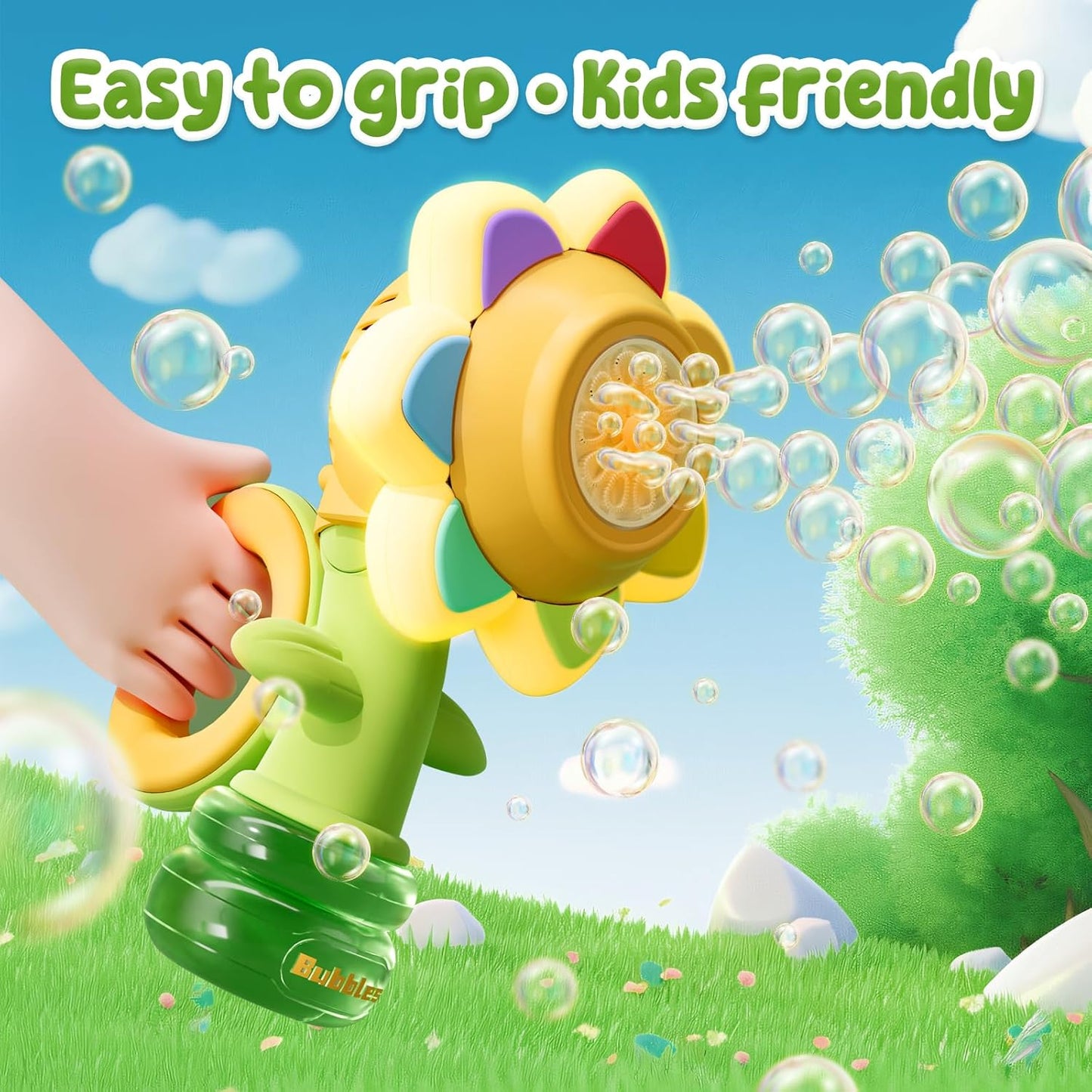 lusailstore - seven color flower bubble machine