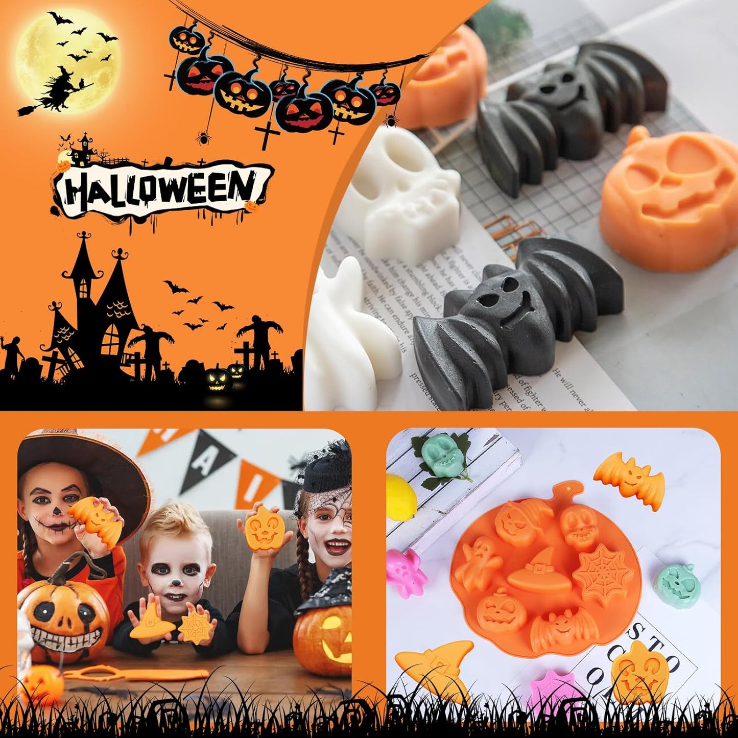 lusailstore - halloween silicone cake molds