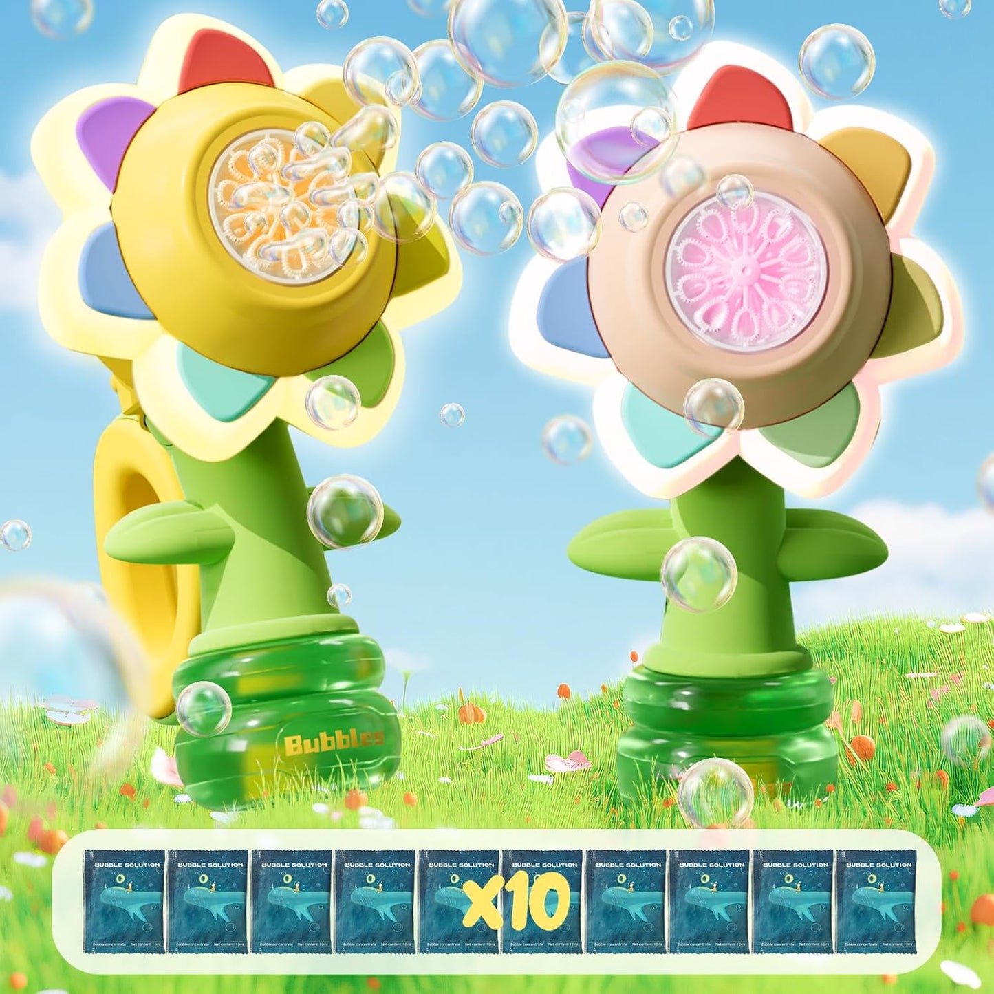 lusailstore - seven color flower bubble machine